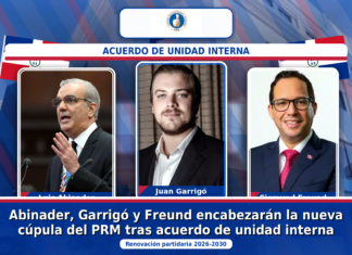 PRM define nueva cúpula con Abinader, Garrigó y Freund tras acuerdo unitario