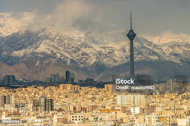 Teherán horizonte de la ciudad - Foto de stock