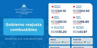 Gobierno reajusta de forma focalizada los combustibles y mantiene subsidio de RD$931.79 millones para preservar la estabilidad económica