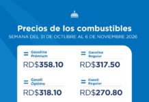 Gobierno congela combustibles