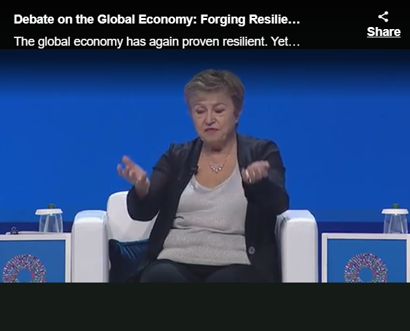Kristalina Georgieva en el FMI Debate sobre la economía global